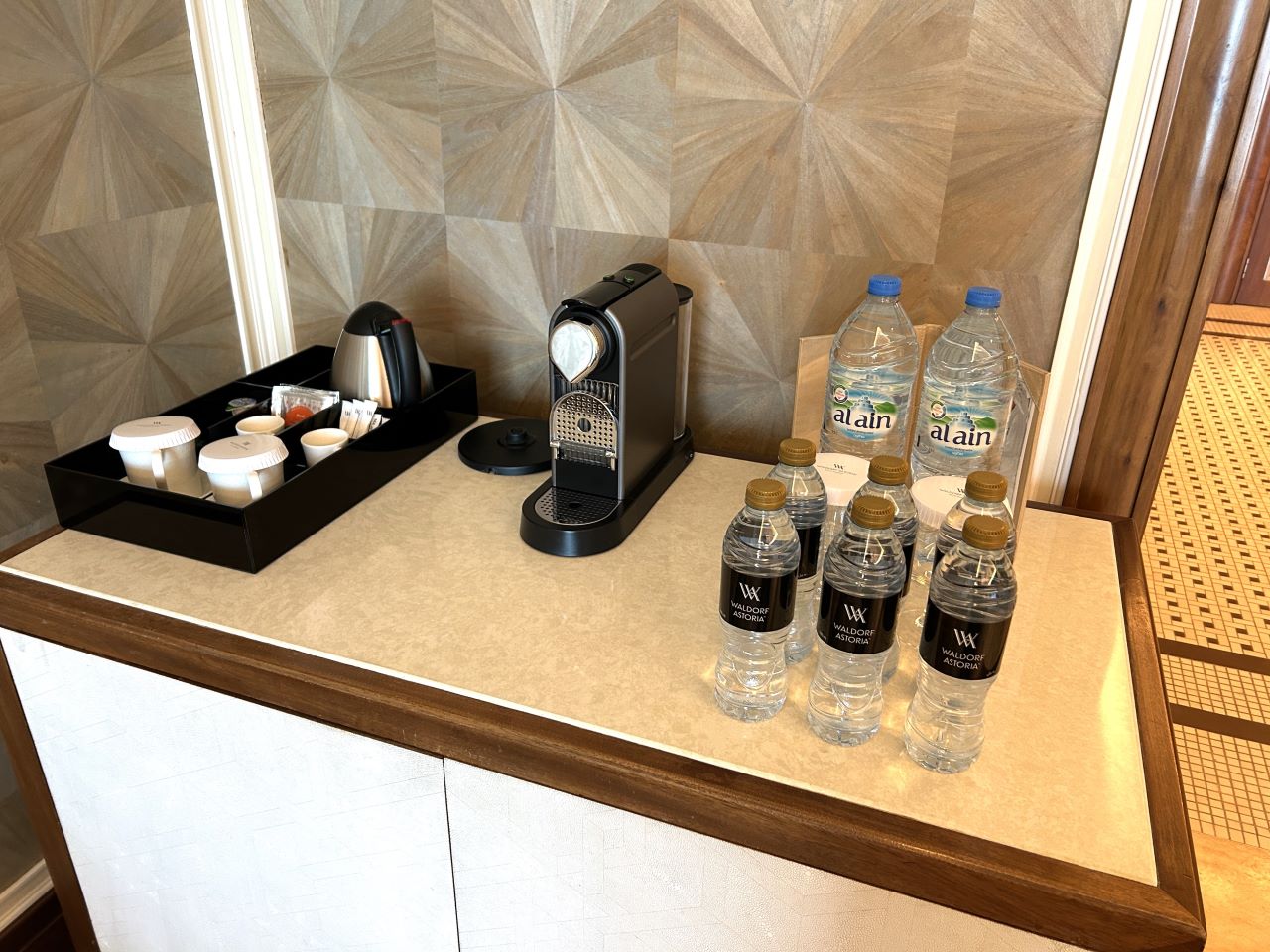 Waldorf Astoria hotel Ras Al Khaimah nespresso coffee machine 