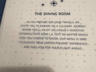 United Polaris Lounge Dining Room