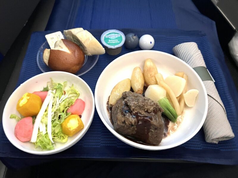 United Airlines B787-9 Business Class Meal 