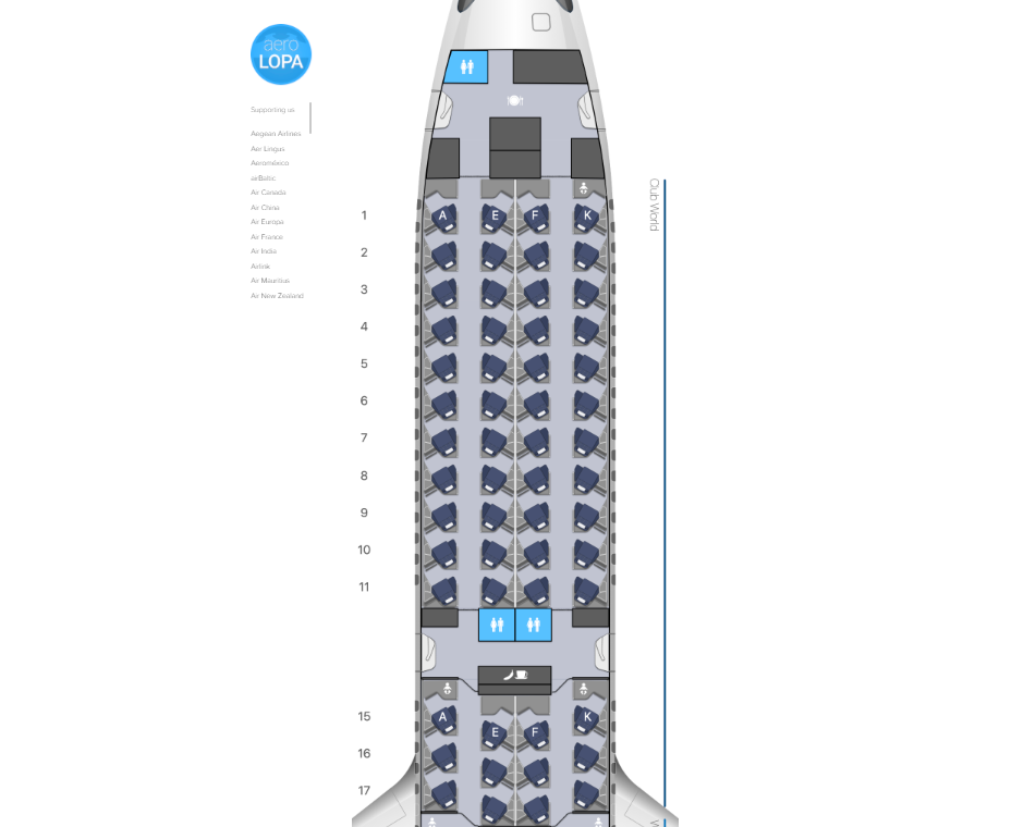 BA A350 club seat map