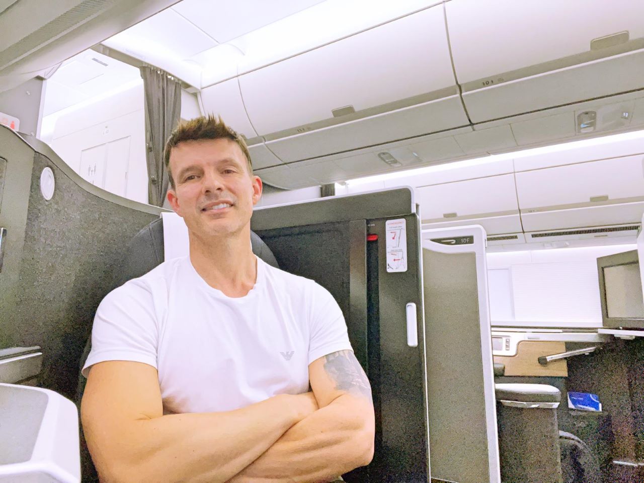 British Airways jump seat mummy, This poor gal -- she was m…