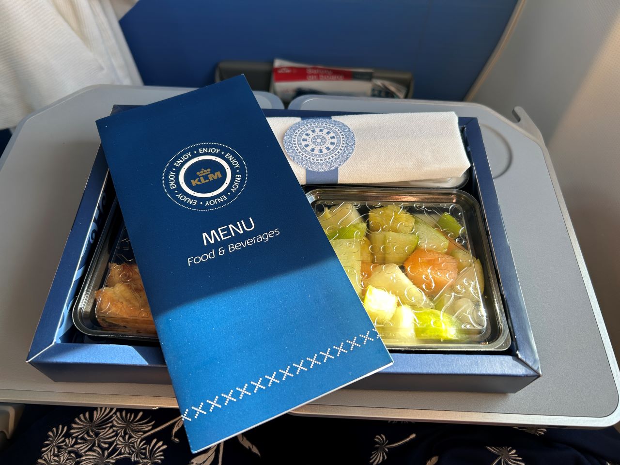 KLM Business Class Food Menu