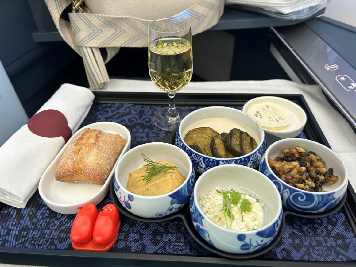 KLM Business Class Food onboard