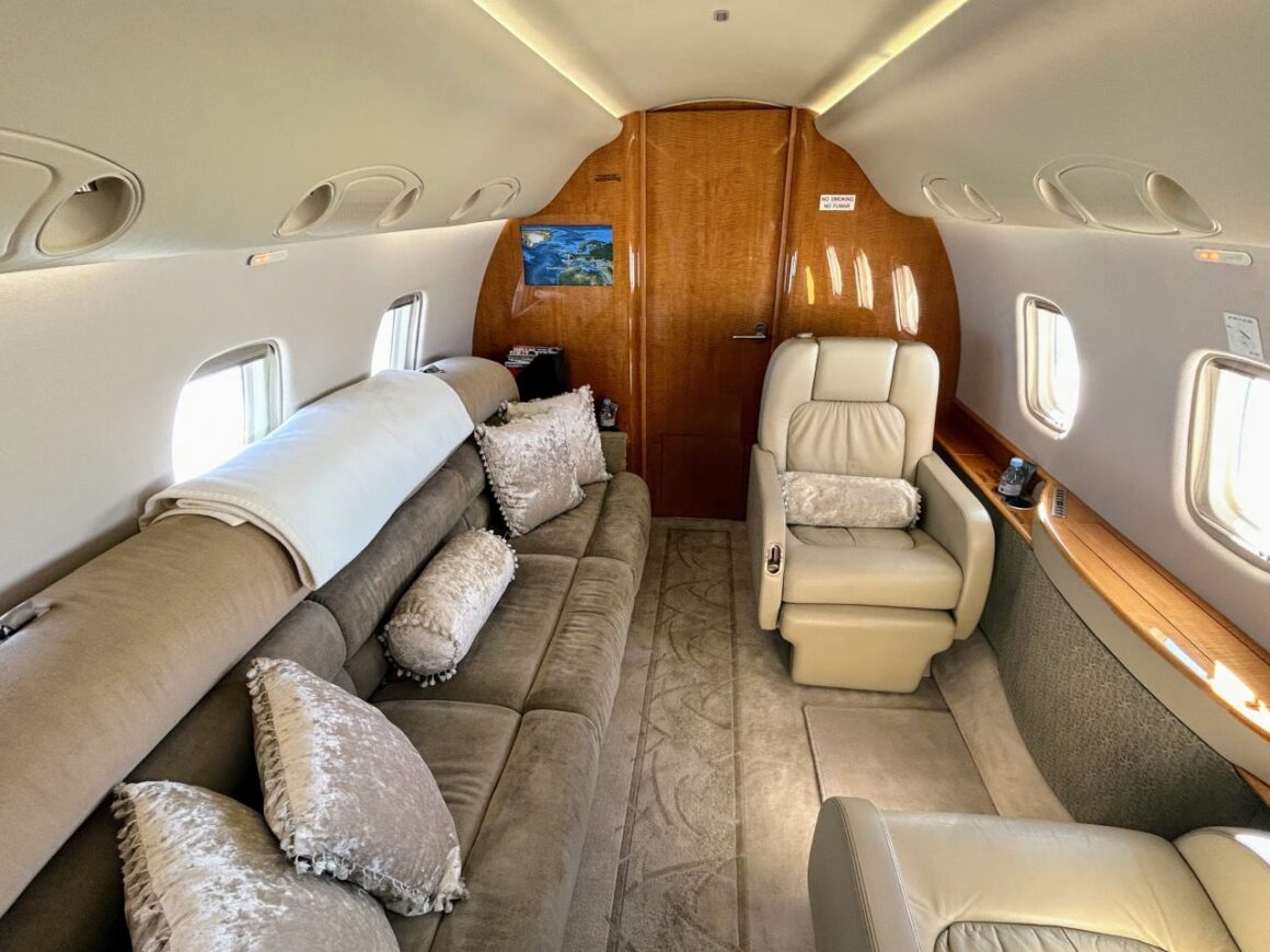 Private jet empty leg with Luxaviation cabin