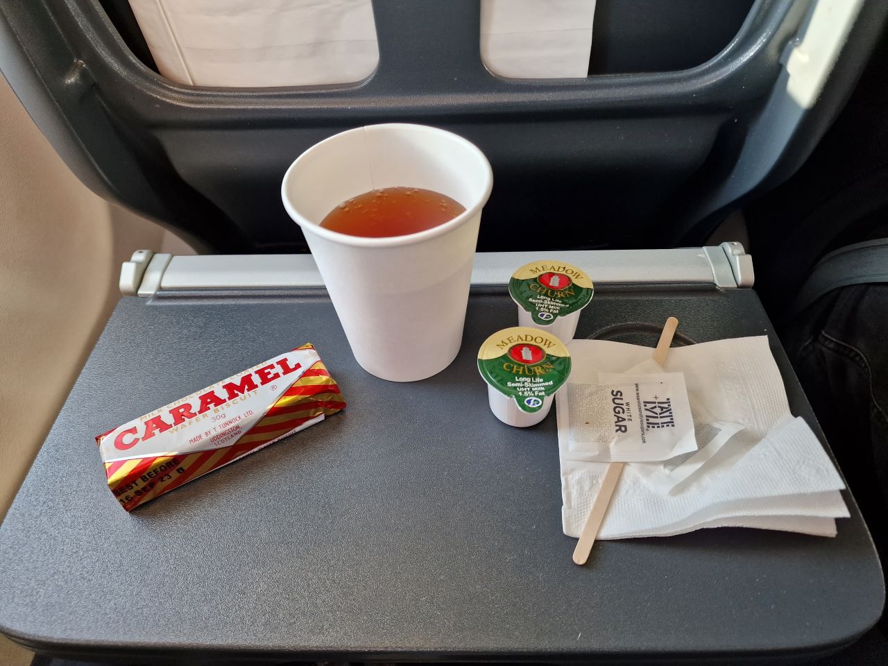 Loganair ATR-42 Tea and Snack