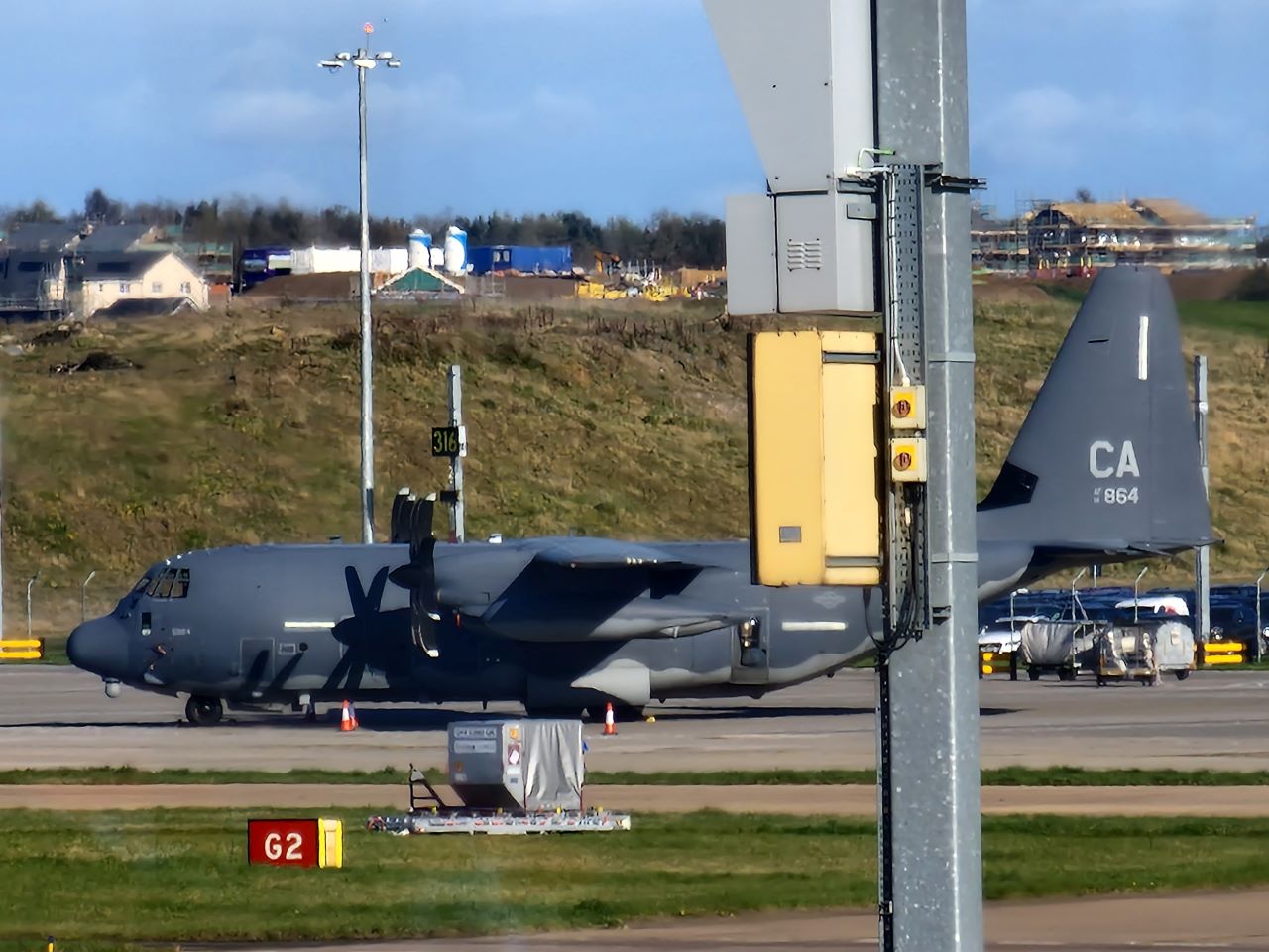 USAF Hercules (Better focus but pole in the way)
