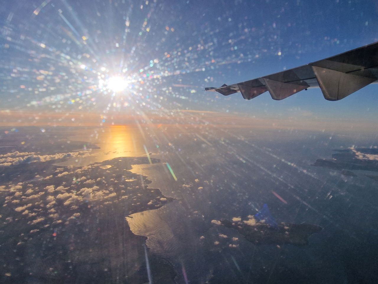 Loganair ATR-42 View in Descent of Orkney