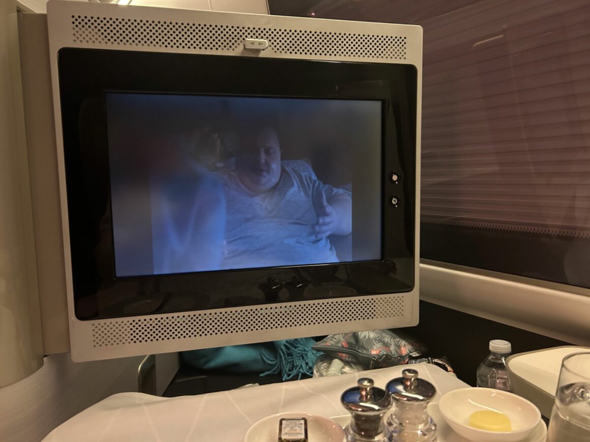 British Airways First Class IFE Screen