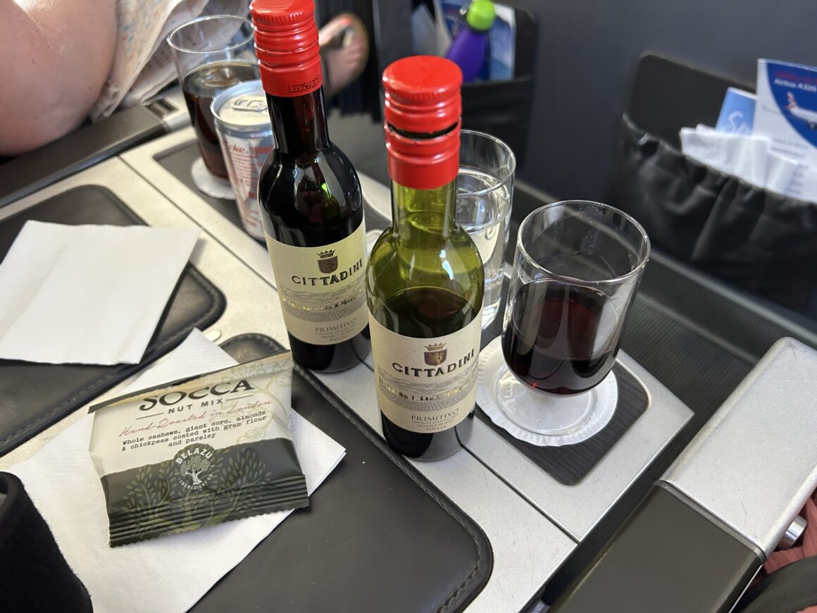 British Airways A320 Club Europe Wine 