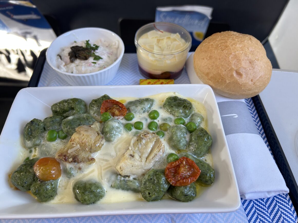 British Airways A320 Club Europe Meal