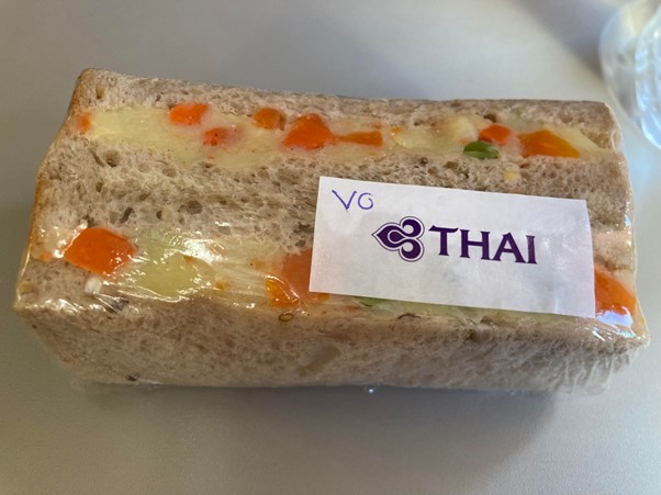 Thai smile food, airline sandwich