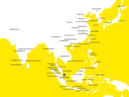 scoot asia network, scoot flight routes