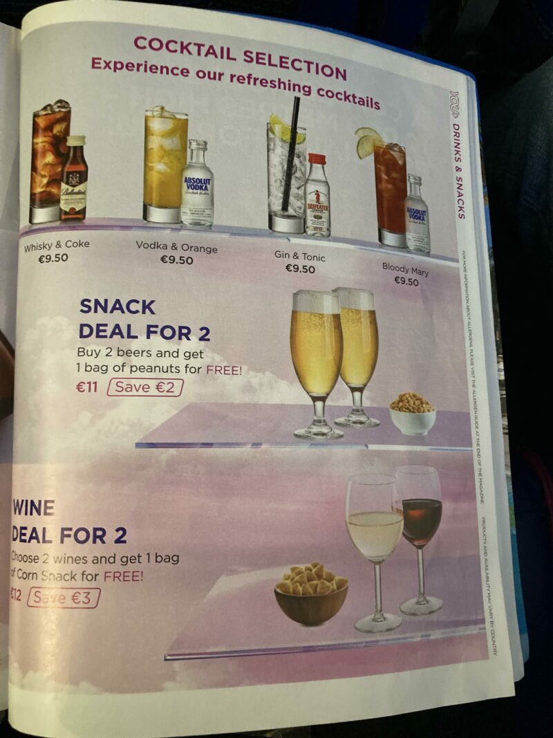 wizz air drinks, alcoholic drinks