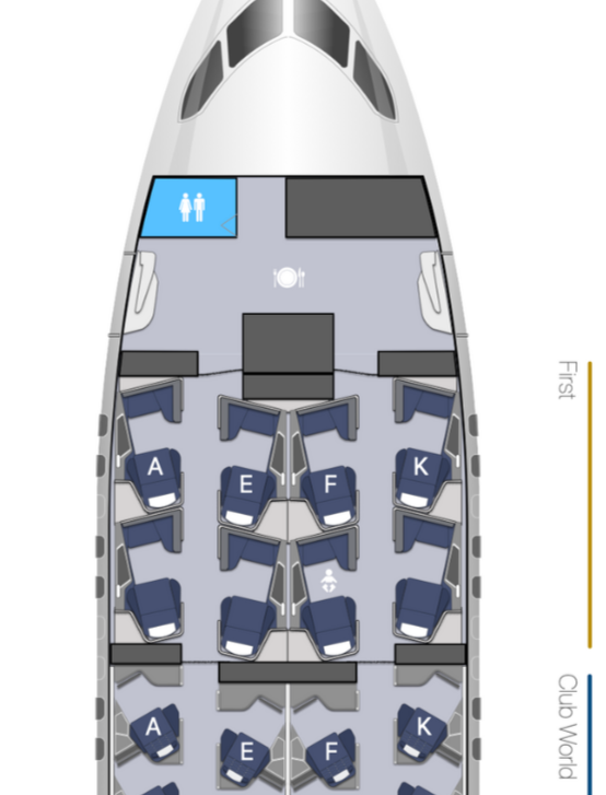 British Airways First Class Map