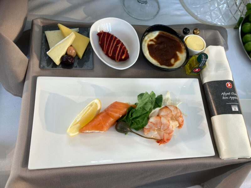 Turkish airlines business class short haul menu