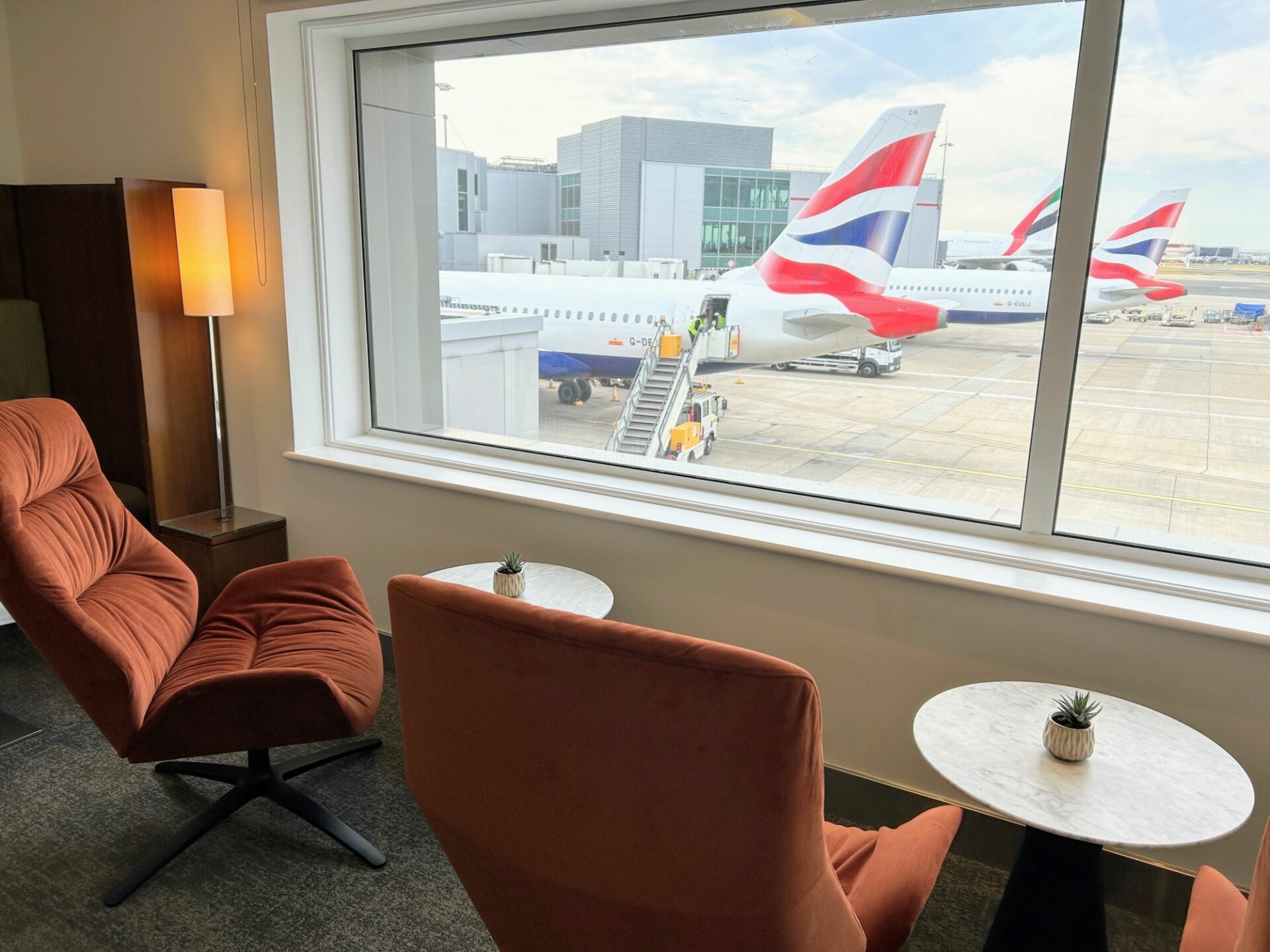 British Airways First Dining Area