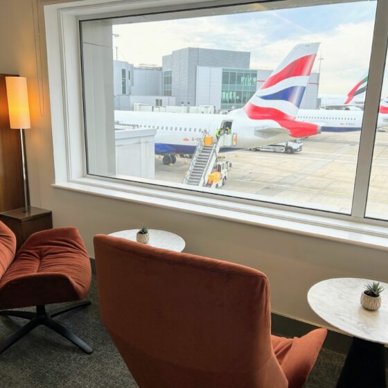 British Airways First Dining Area