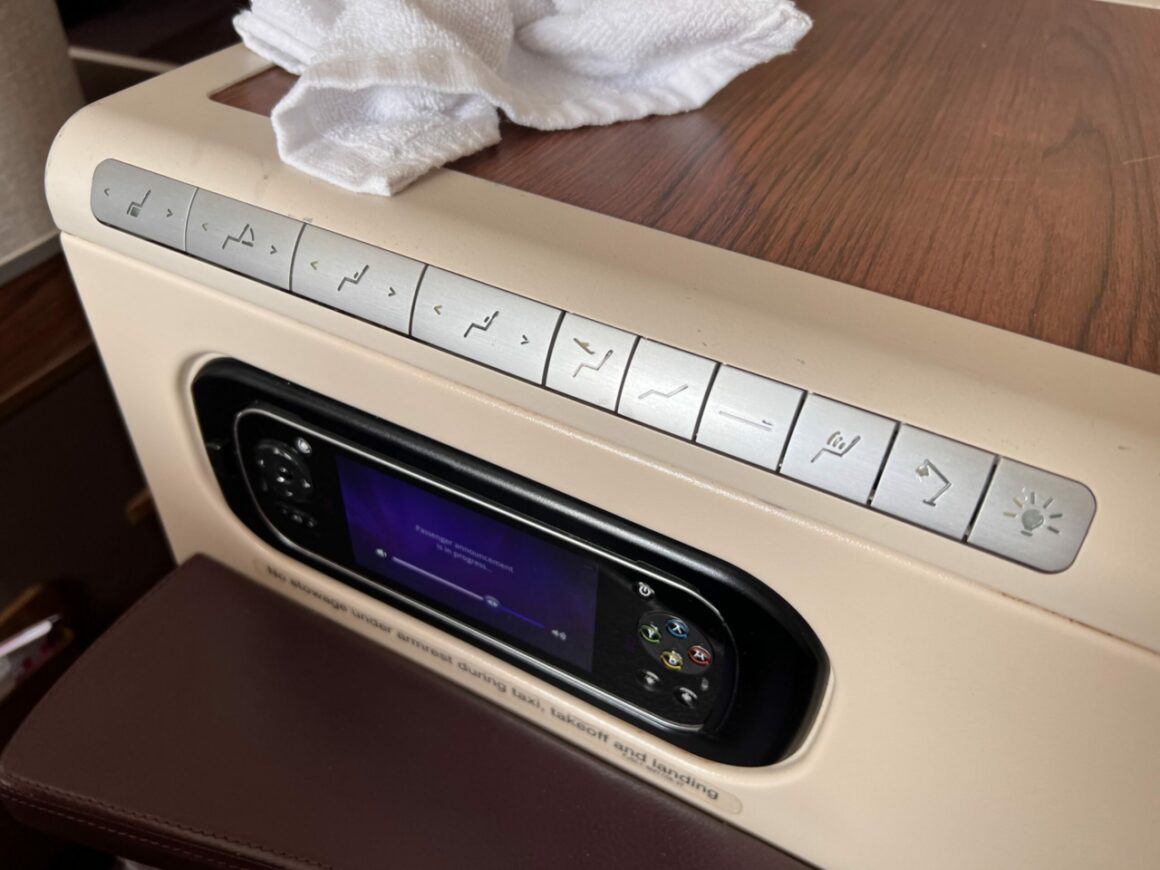 Thai Airways Royal Silk A350 Business Class Seat Controller