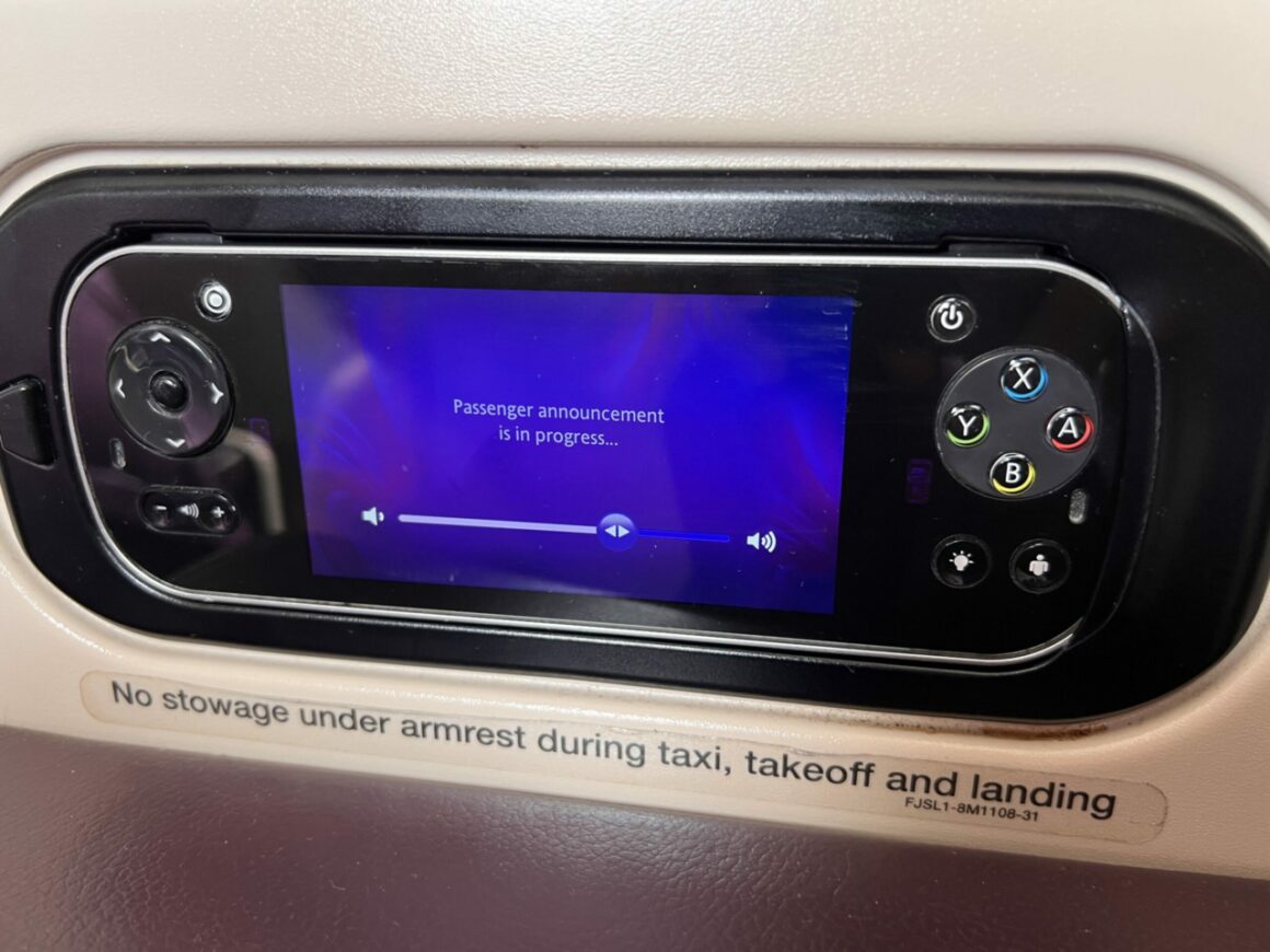 Thai Airways Royal Silk A350 Business Class Seat Control