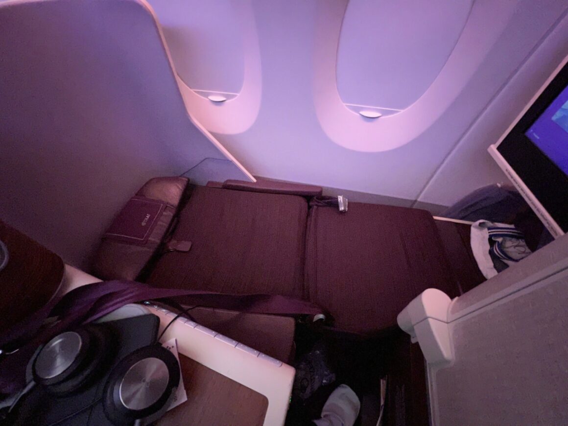 Thai Airways Royal Silk A350 Business Class Flatbed Seat
