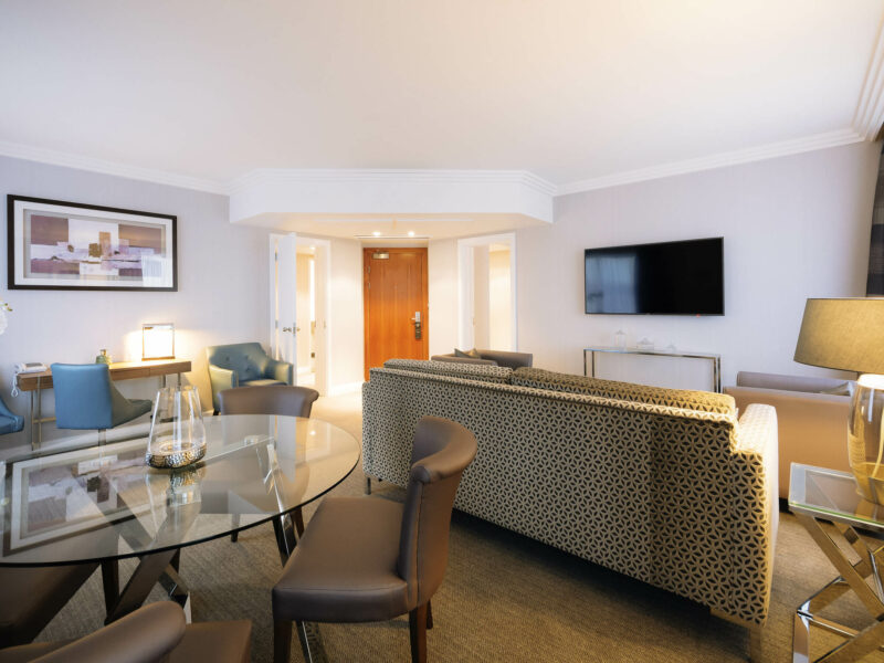 A junior suite at The Sofitel London Gatwick