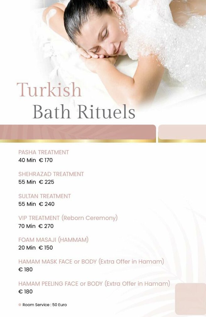 spa treatments at Kempinski Palace Istanbul, bath rituals