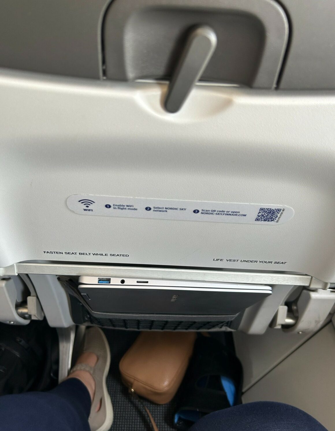 Finnair A330 new business class back seat