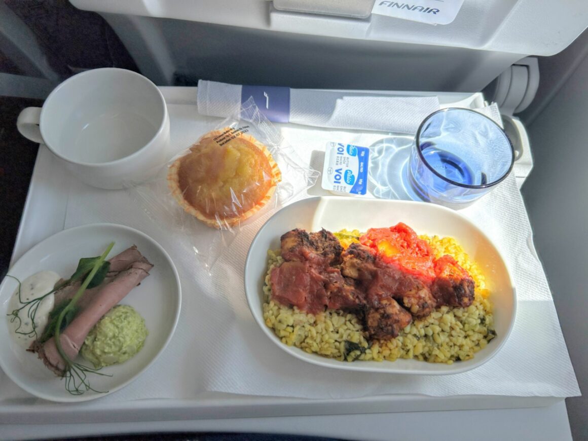 Finnair A330 new business class meal