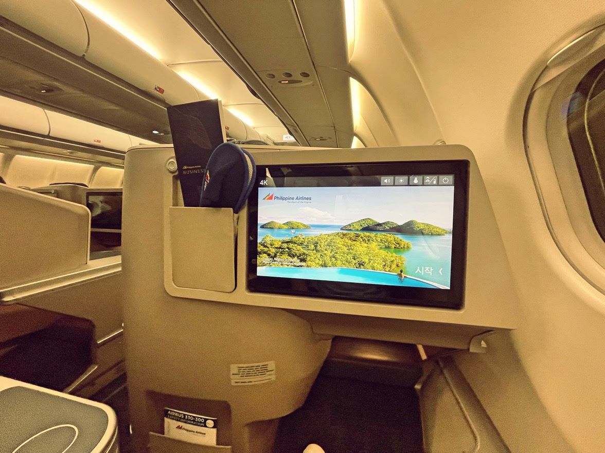 Manila to Sydney Entertainment at Philippine Airlines Business Class IFE Screen