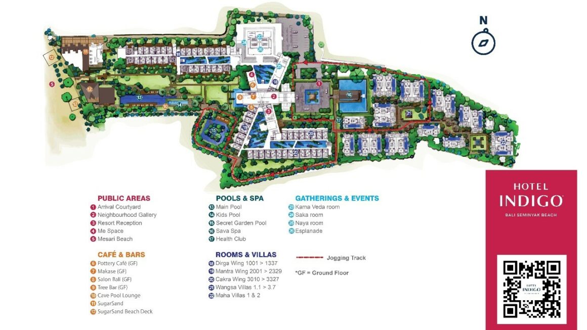 Hotel Indigo Bali Seminyak Resort Map 