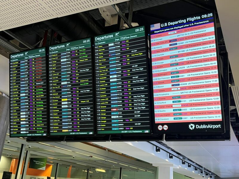 Dublin Airport Departure screen