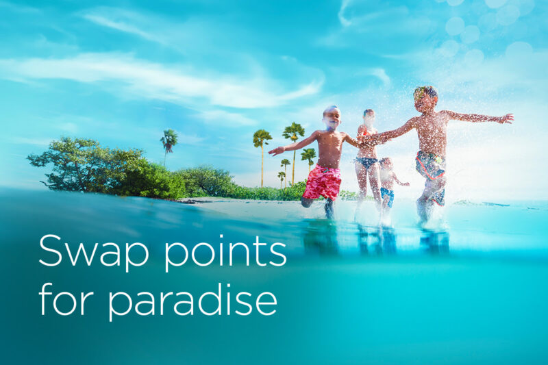 Swap points for paradise