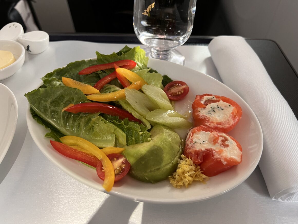 salad Gulf Air Business Class