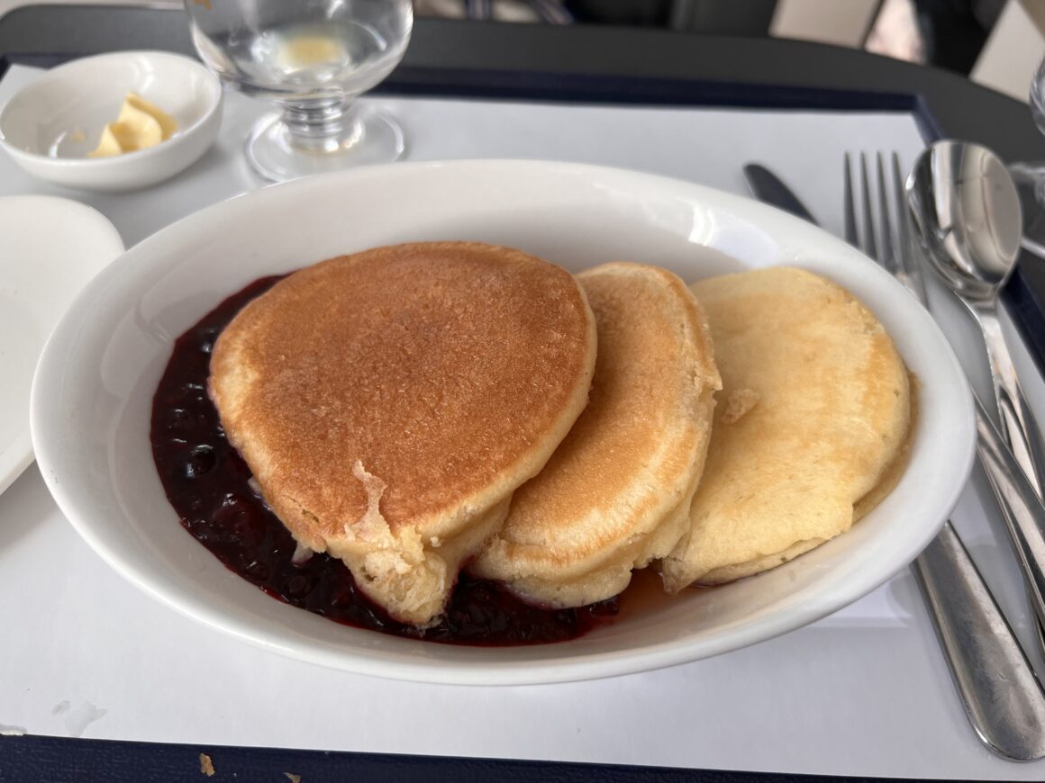 Gulf Air Business Class pancakes