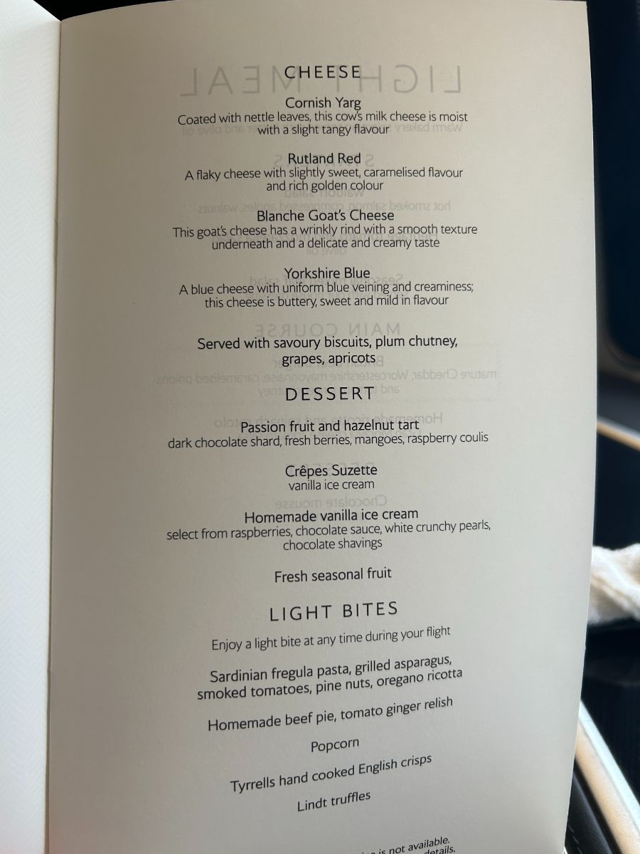 British Airways new First class Suite B777-300 - Food and Drink