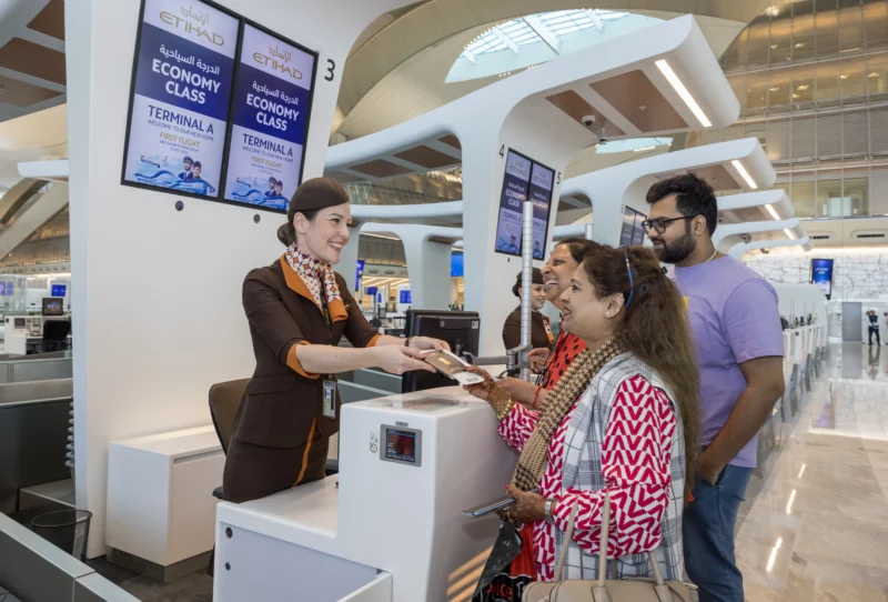 Etihad Airways welcomes first guests to check in at Terminal A