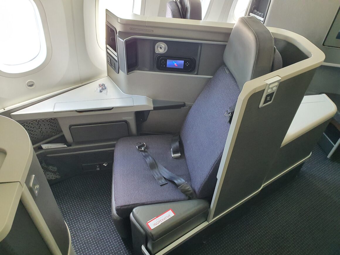 American Airlines B787 Business Class Flight Seat