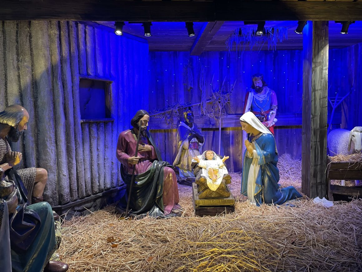 the nativity scene at a Christmas market in Vienna