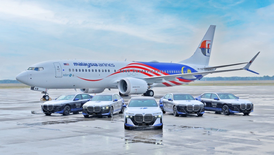 Malaysia Airlines MH chauffeur satellite-terminal-BMW-electric-from MH PR