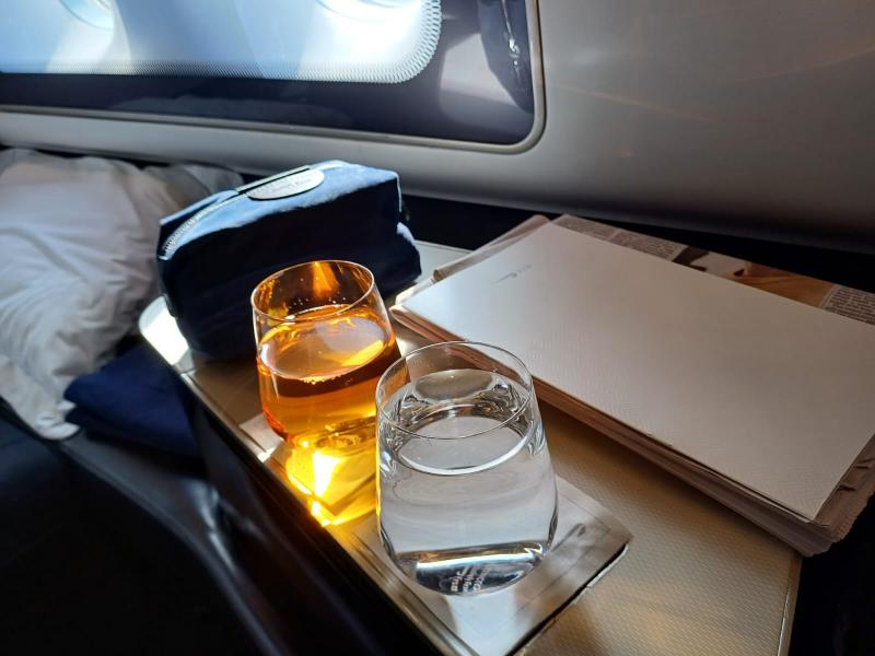 New York British Airways First Class - Wine, Water and Amenity Kits