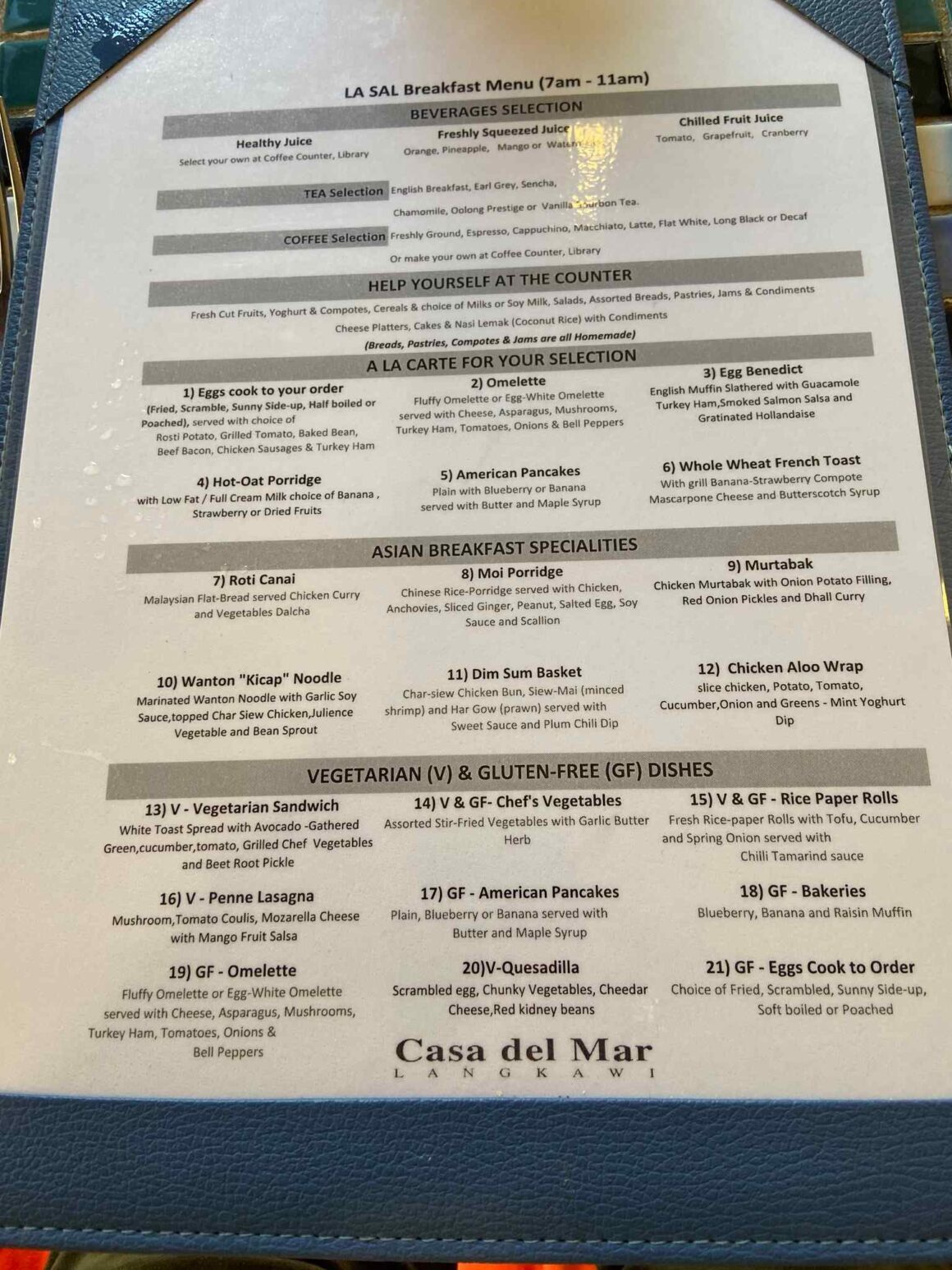 This is a photo of the breakfast menu 