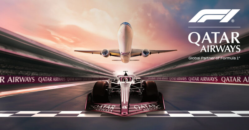 A Photo of Qatar Airways Global Partner of Formula 1