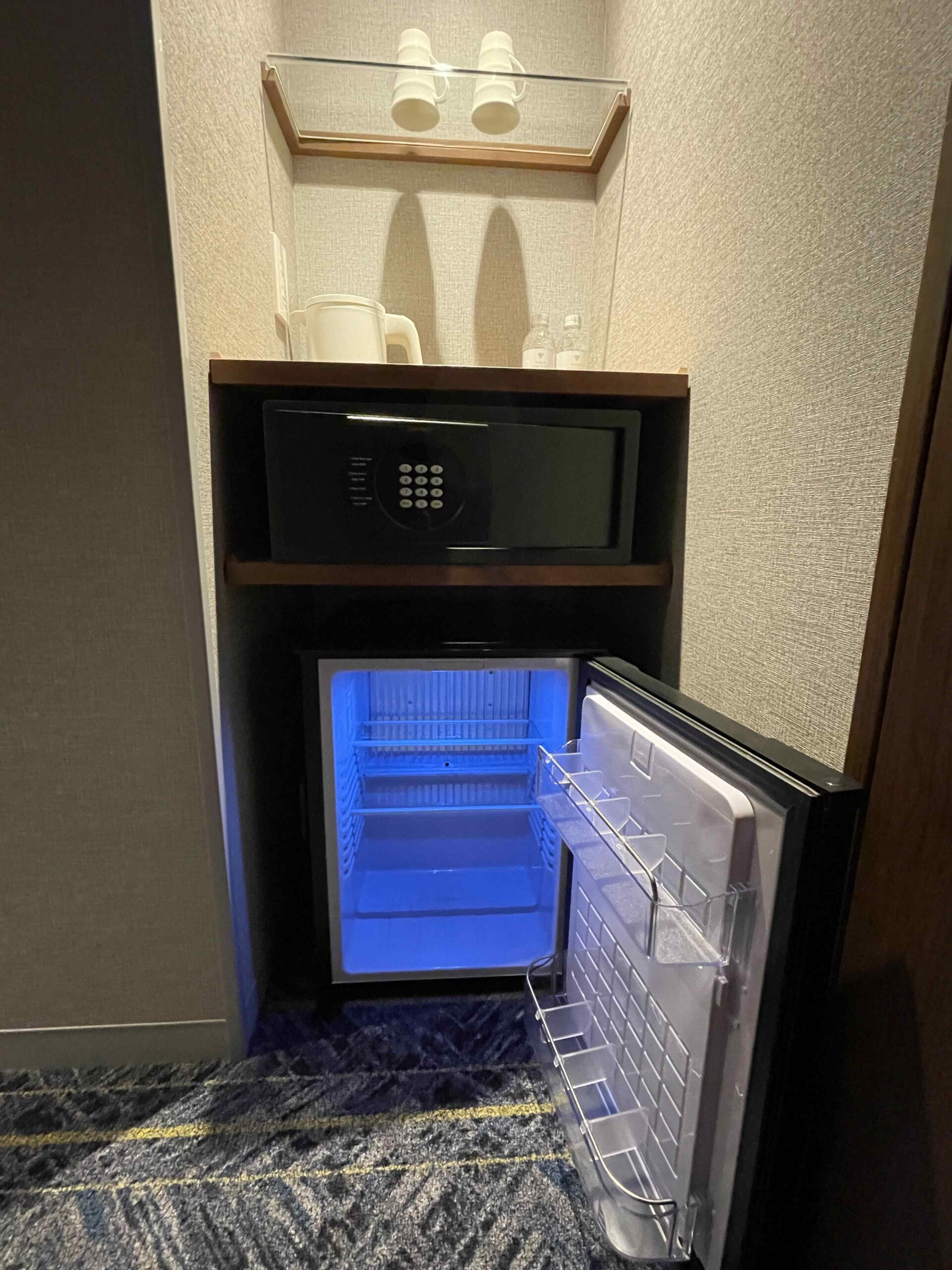 A photo of Hotel Villa Fontaine Gran's mini fridge